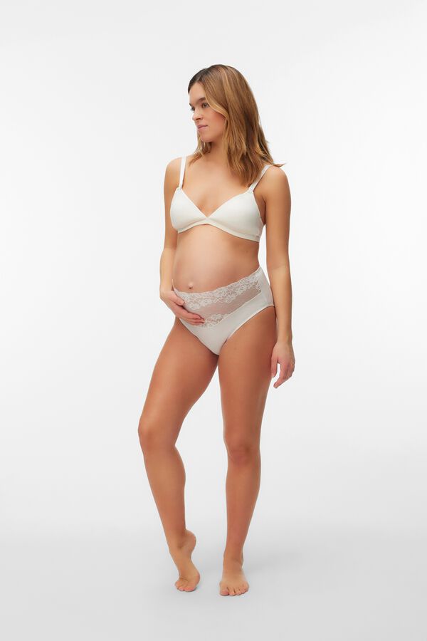 Mamalicious Cotton maternity and nursing bras white