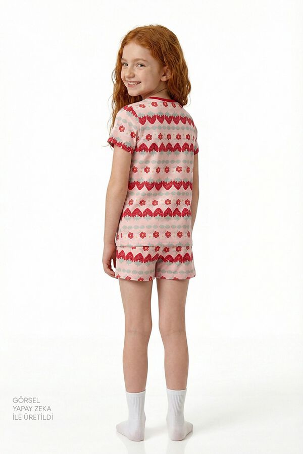 Penti Pack 2 pijamas cortos infantiles fresas rojo