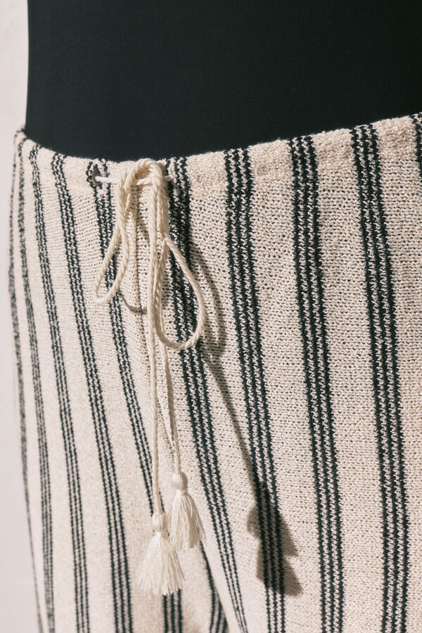 Women'secret Striped long trousers blue