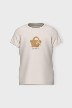 Womensecret Girls' T-shirt with 3D details Weiß