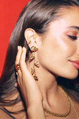 Singularu Boucles d'oreilles Florenda Acier Plaqu&eacute; Or imprim&eacute;