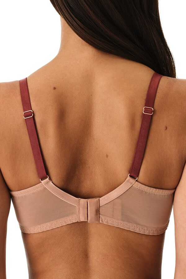 Penti Balconette bra  with floral lace brown