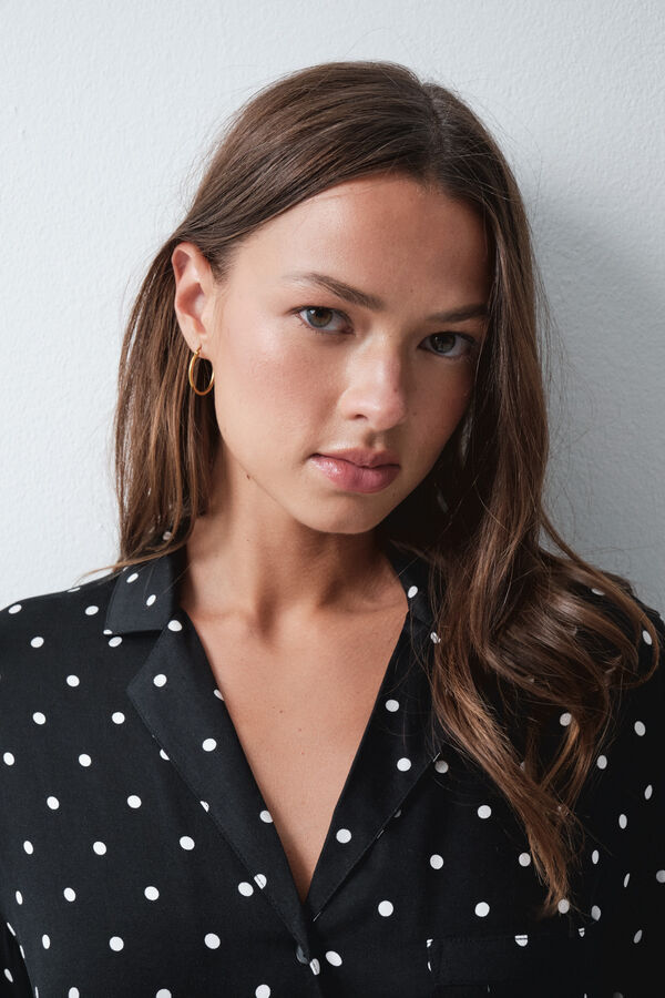 Women'secret Black classic pyjamas polka-dots black