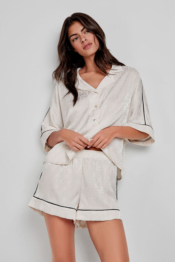 Gisela Beige short shirt pajamas Braun