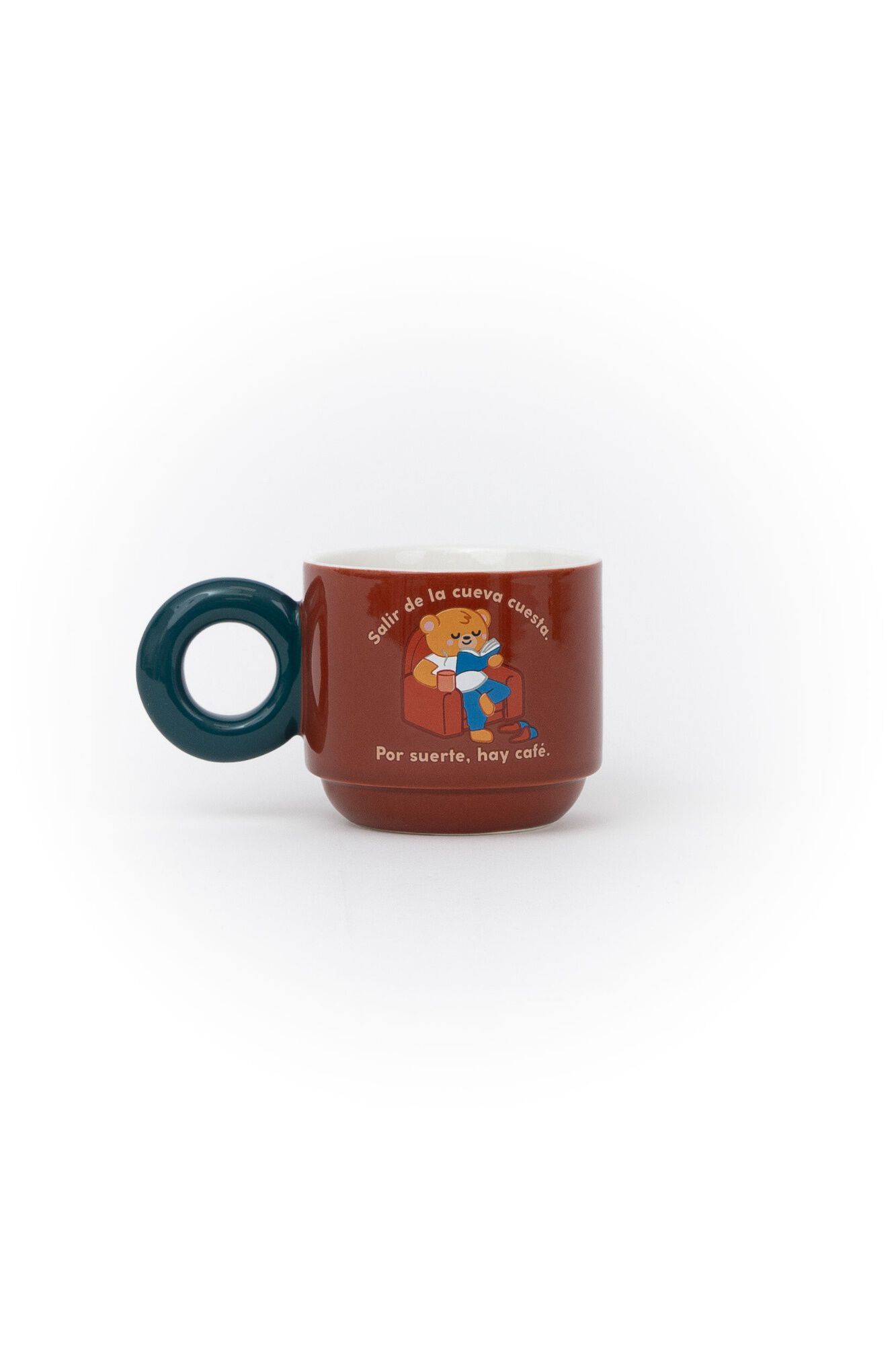 Mr. Wonderful Taza apilable - Salir de la cueva cuesta. Por suerte, hay caf&eacute;.