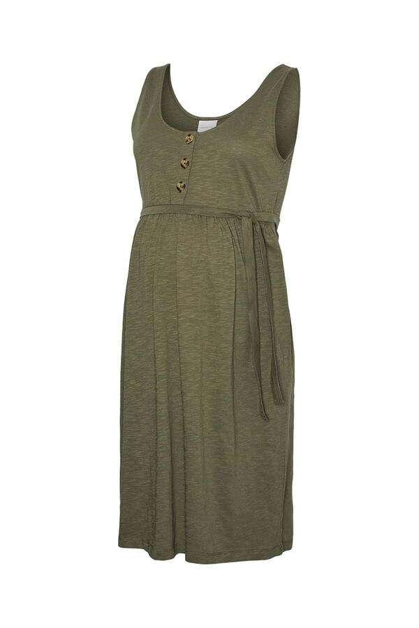 Mamalicious Maternity and breastfeeding short dress green