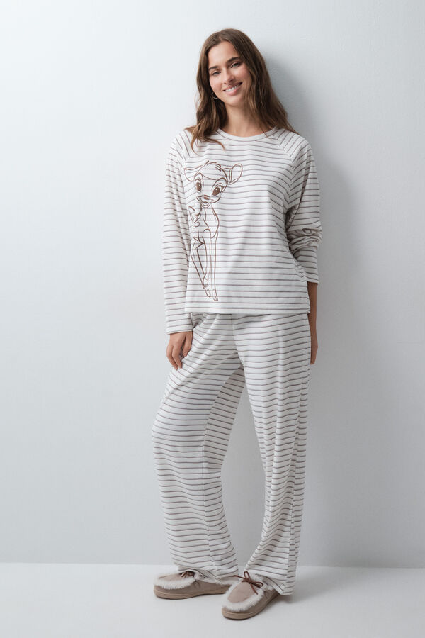 Women'secret Pyjama long polaire Bambi doux blanc