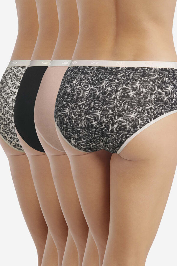 DIM Pack de 4 b&oacute;xers DIM Pockets Coton estampado