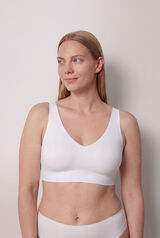 Women'secret White microfibre bra DREAMY PLUS white