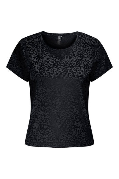Womensecret Printed T-shirt with short sleeves noir