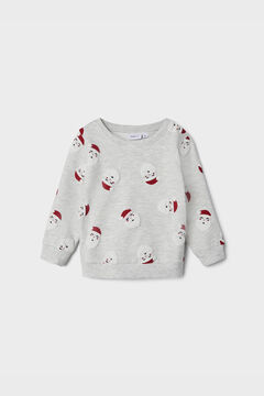 Womensecret Mini-Sweatshirt mit weihnachtlichem Print Grau