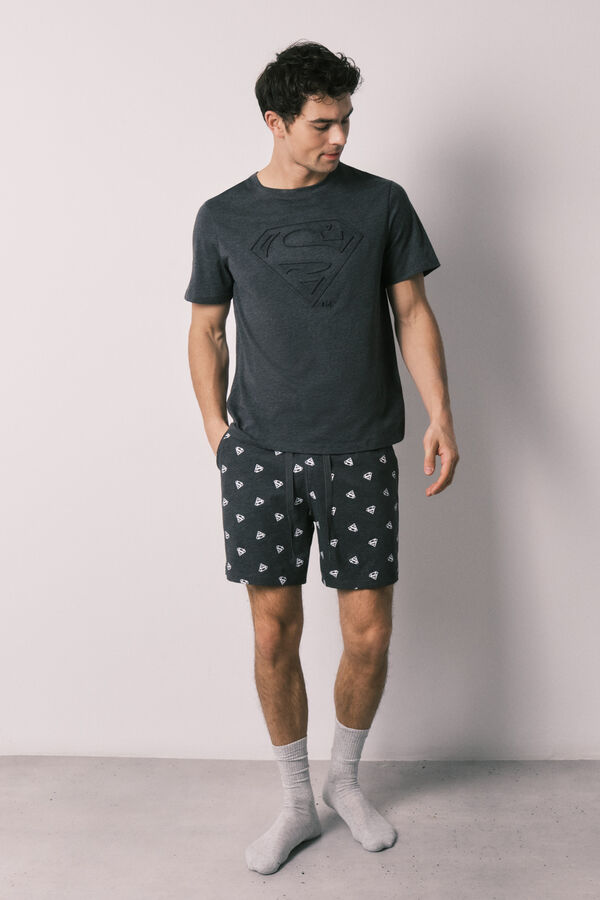 Women'secret Superman pamut f&eacute;rfi r&ouml;vid pizsama sz&uuml;rke