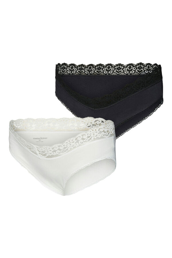 Mamalicious Pacote de calcinhas maternity tencel branco