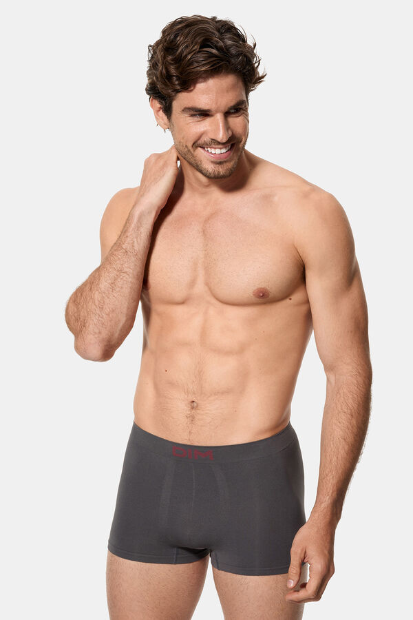 DIM Pacote de 2 boxers masculinos de microfibra sem costura estampado