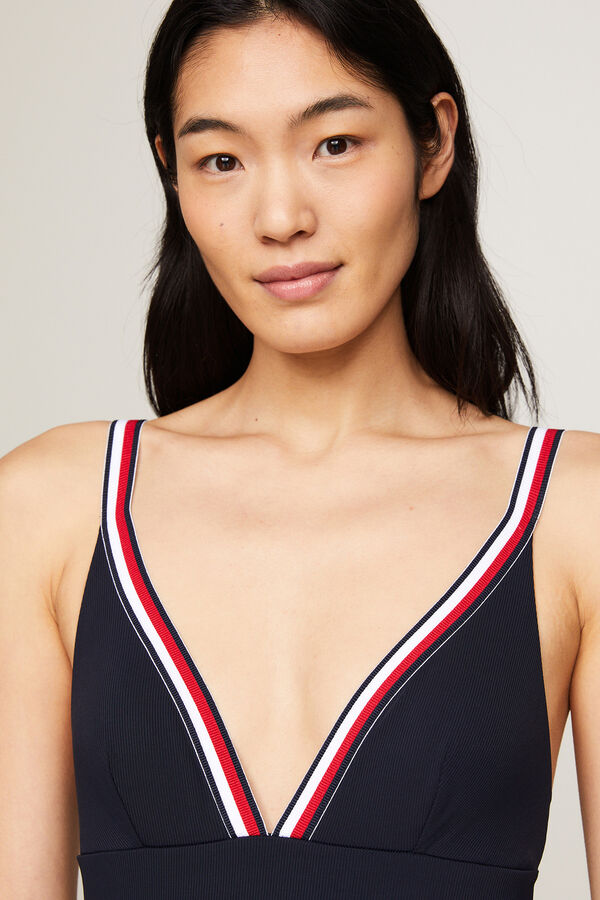 Womensecret Tommy Hilfiger strappy swimsuit blue