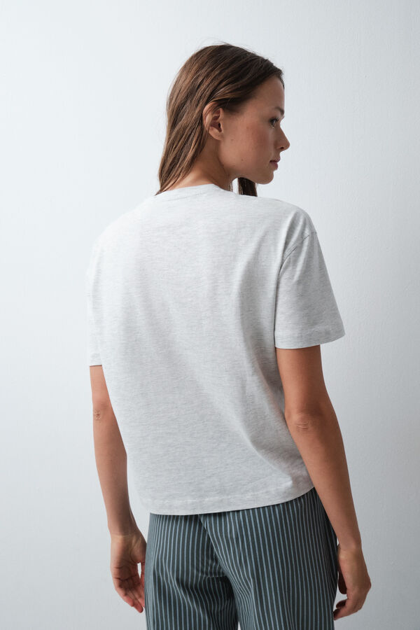 Women'secret Grey cotton T-shirt grey