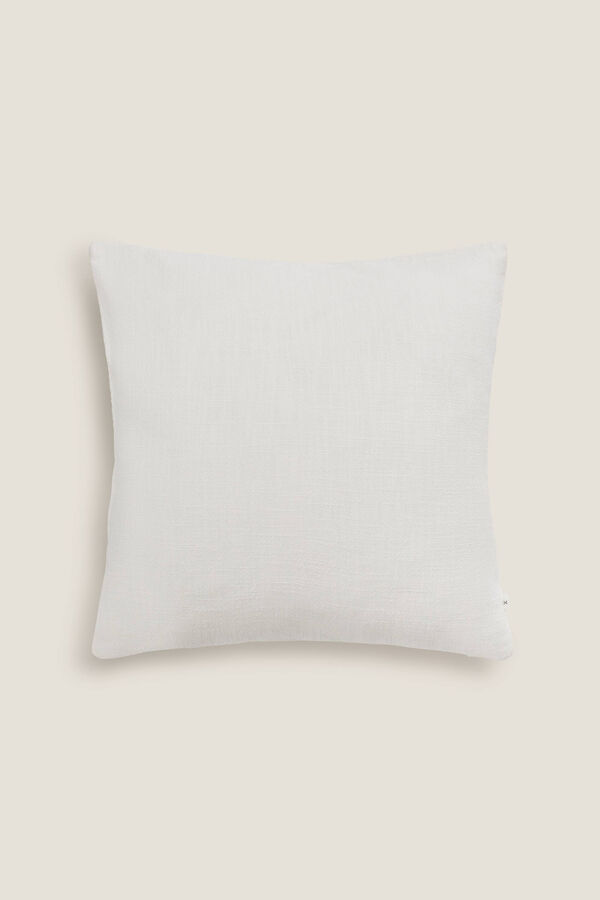 Womensecret Linen-effect cotton cushion cover marron