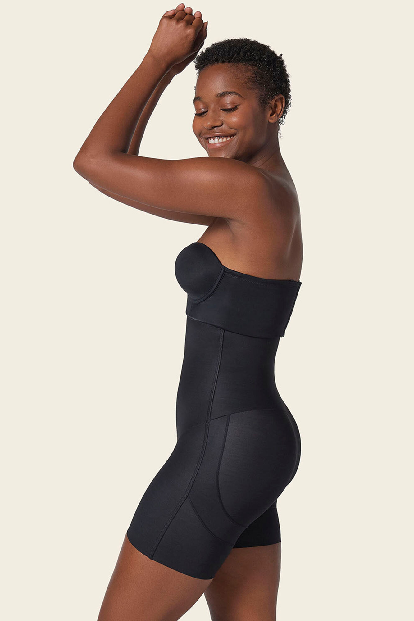 Leonisa Short media pierna tiro extra alto, levanta gl&uacute;teos