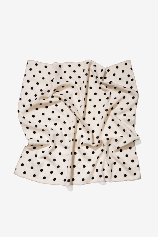 Vilanova Bandana con flor esmaltada marfil