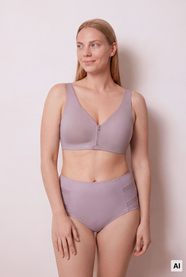 Women'secret Lilac sports high-waisted shaping panty pink