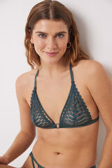 Womensecret NATURAL Green lace triangle bra green