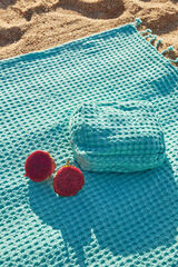 Calma House Turquoise Ola 22 x 18 vanity case bleu