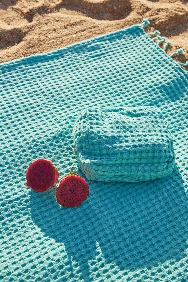 Calma House Turquoise Ola 22 x 18 vanity case bleu