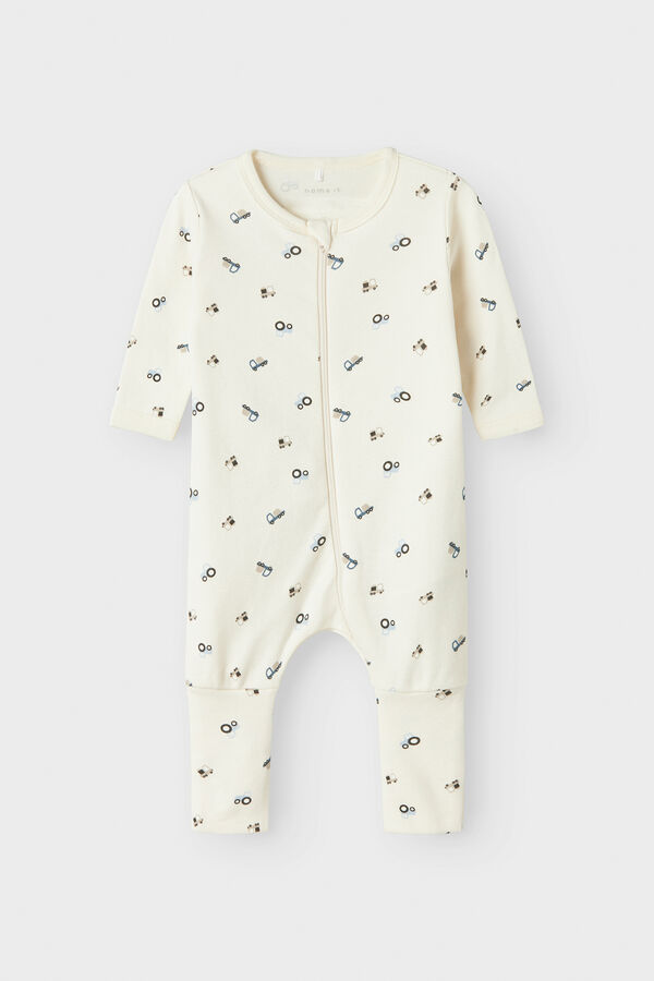 Name it Pyjama Set aus Baumwolle Weiß