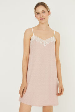Womensecret Short pink strappy nightgown pink