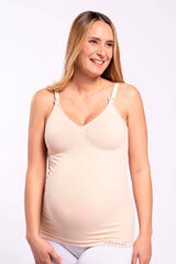 Ohma! Seamless breastfeeding top beige