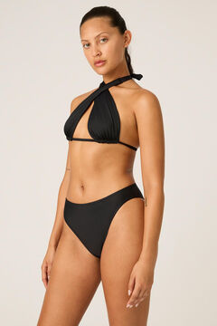 Womensecret Braga Bikini menstrual brasileño cintura alta negro  negro
