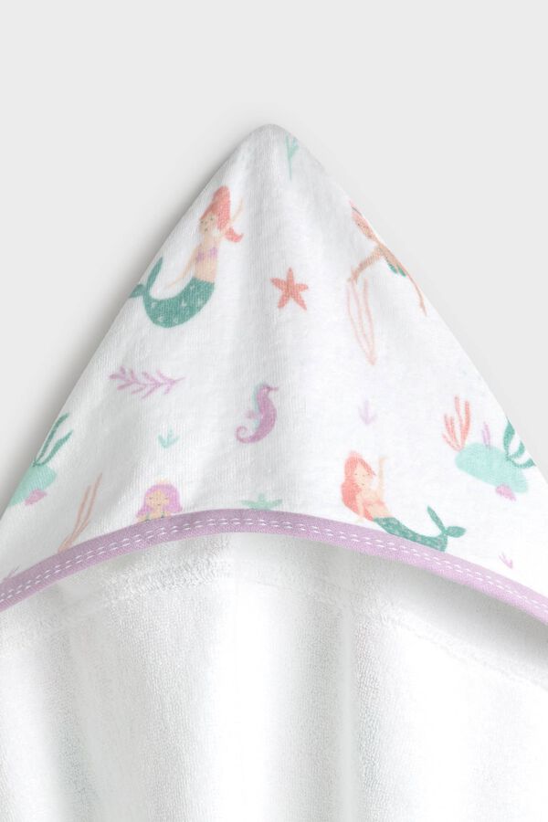 Textura Mermaid hood towel white