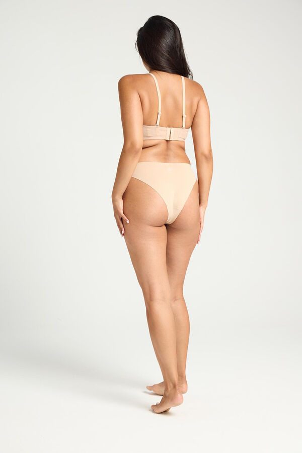 Modibodi Braga Brasile&ntilde;a Menstrual Seamless Flujo Abundante Cashew beige