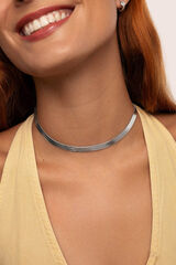 Singularu Collar Big Lisse Acero gris