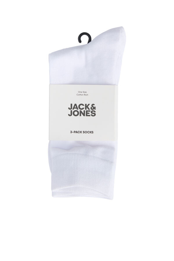 Jack & Jones Pack 3 calcetines deportivos blanco