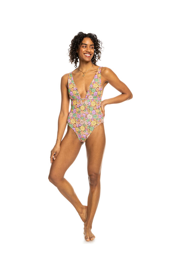 Womensecret Women's one-piece swimsuit with tie at the back - All About Sol  Rosa