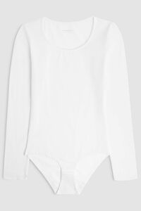 Cotonella Body de cuello redondo y manga larga blanco