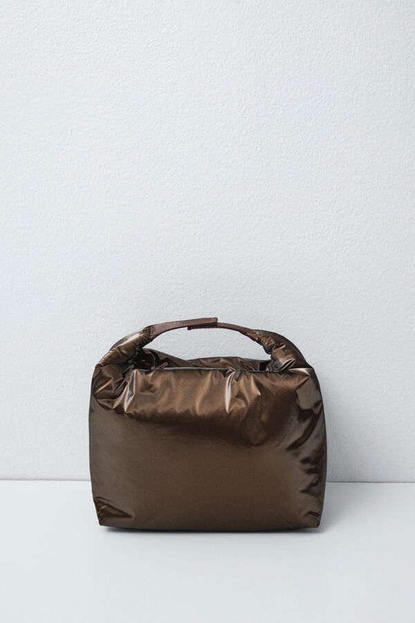 Women'secret Puffer vanity case handbag nude