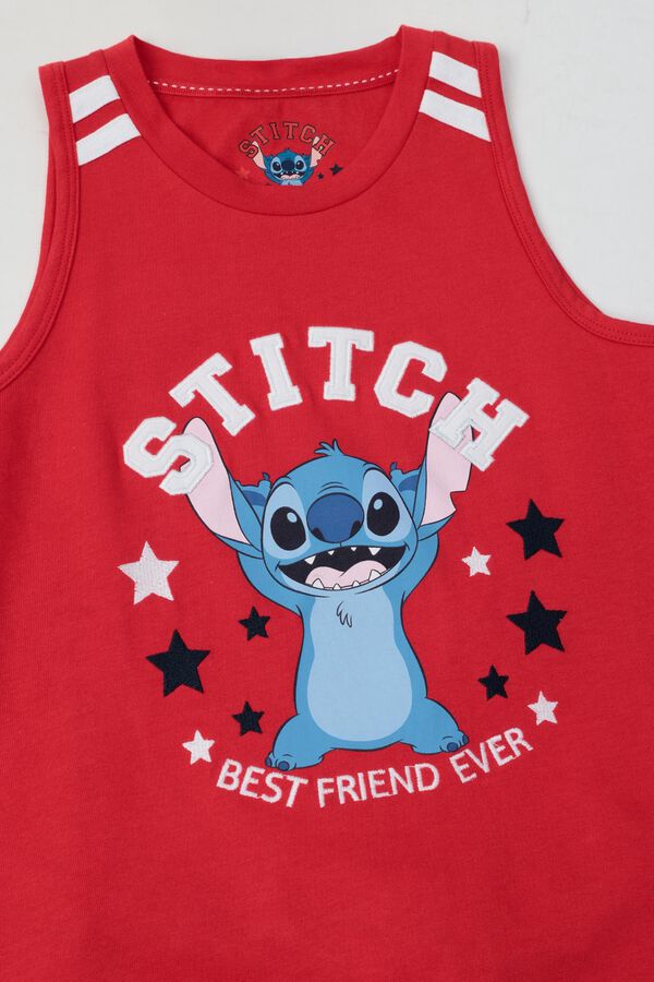 Admas Pijama corto Stitch university rojo