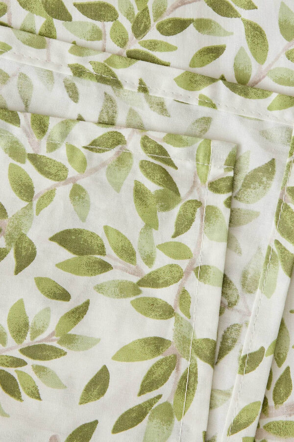 Textura Bettbezug Baumwolle Bl&auml;tter Gr&uuml;n