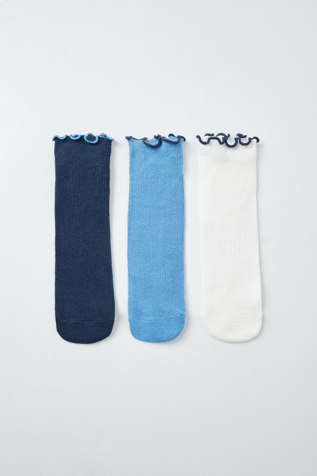 Women'secret Blue lurex 3-pack ankle socks