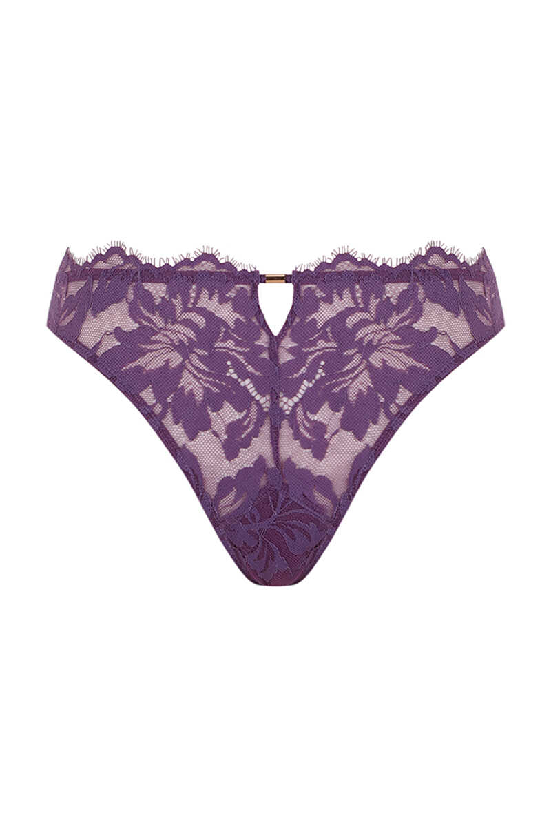 Womensecret Classic purple lace strappy back panty pink