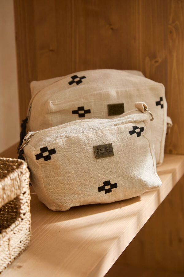 Calma House Ecru Kobe vanity case 11x18 printed