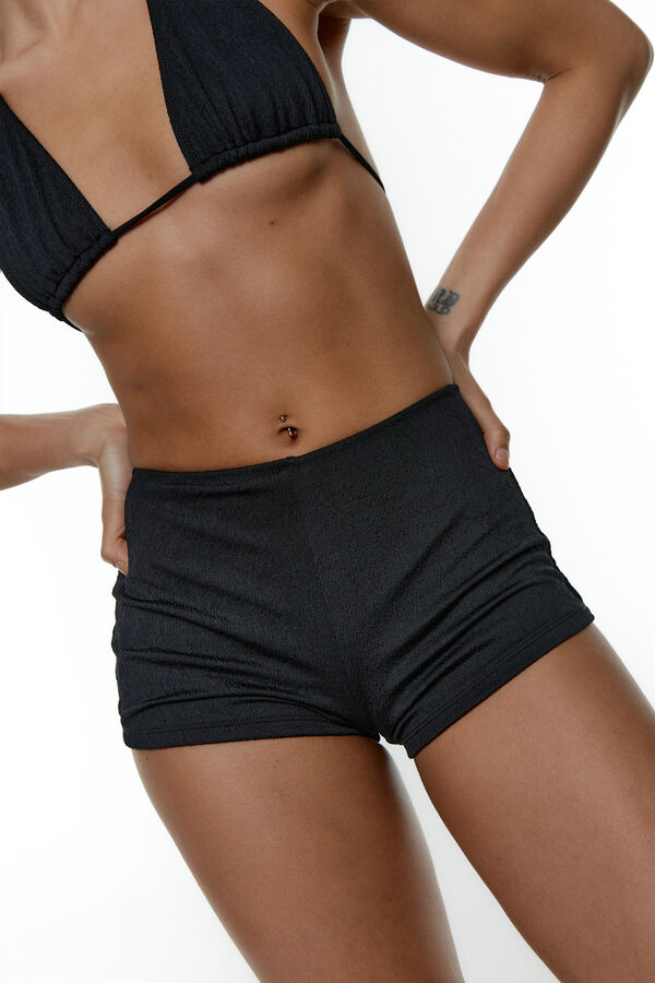 Womensecret Lottie Black stretch bikini shorts Crna