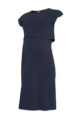 Mamalicious Maternity and breastfeeding short dress blue