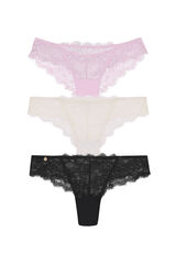 Black Limba Dulcet panty pack beige