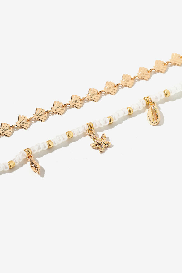 Vilanova Pack Pulsera Pie Met&aacute;lica amarillo