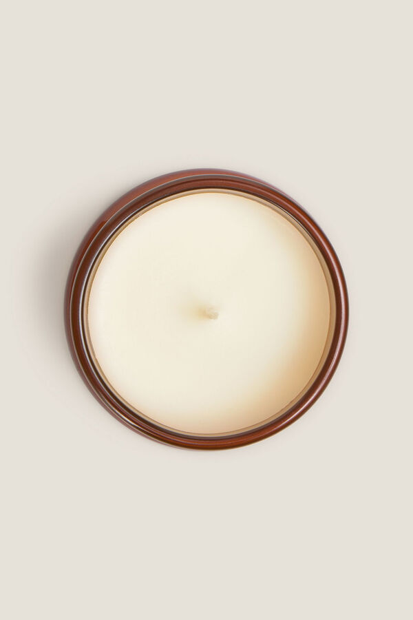 Textura Orange root scented candle mit Print