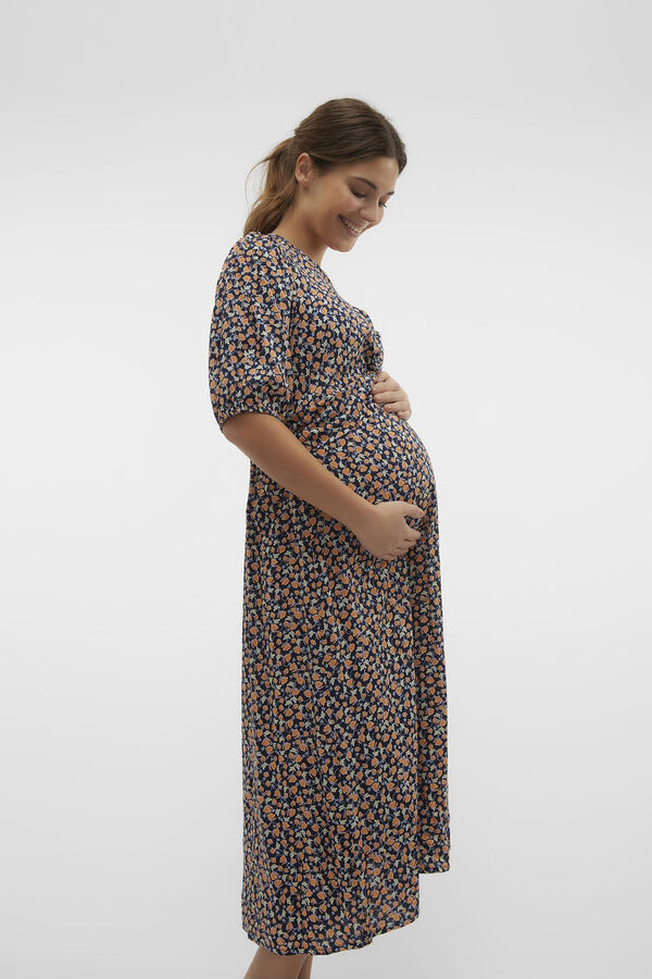 Womensecret Midi maternity dress with 2/4 sleeves Plava
