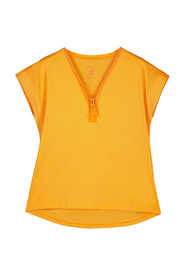 Womensecret Orange 100% cotton T-shirt red
